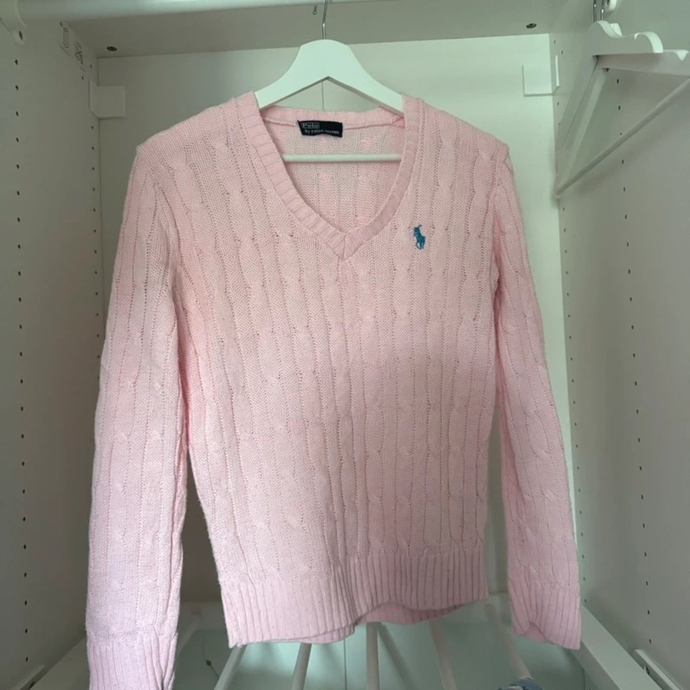 Ralph Lauren Light Pink V-Neck Sweater